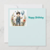 CARTE D'ANNIVERSAIRE ~ 1 An Boy ~ (Dos)