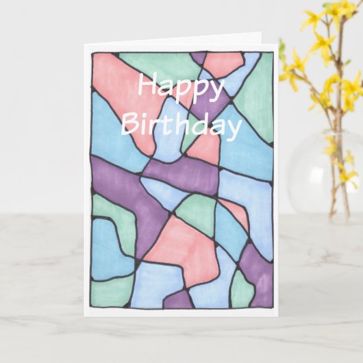 Carte d'anniversaire 2 (Fleur jaune)