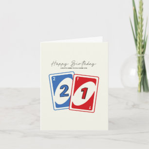 Carte d'anniversaire 21 ans
