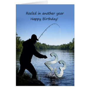 Carte d'anniversaire 23 ans pour un pêcheur