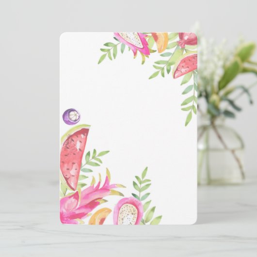 Carte d'anniversaire 2 ans Fille - TWO-TTI FRUTTI  (Debout devant)