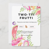 Carte d'anniversaire 2 ans pour filles TWO-TTI FRU (Devant)