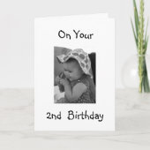 CARTE D'ANNIVERSAIRE ***2E ANNIVERSAIRE*** (Devant)