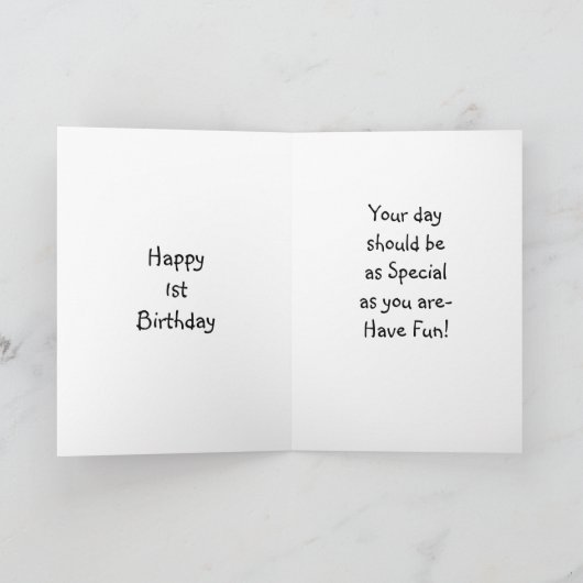 CARTE D'ANNIVERSAIRE ***2E ANNIVERSAIRE*** (Intérieur)