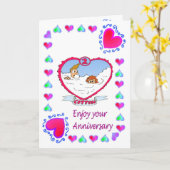 Carte d'anniversaire - 2ème coton (Fleur jaune)