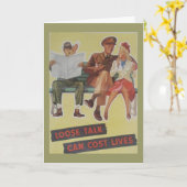 Carte d'anniversaire 2ÈME GUERRE MONDIALE vintage (Fleur jaune)