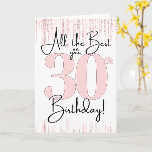 Carte d'anniversaire 30 ans (Fleur jaune)