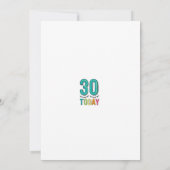 Carte d'anniversaire 30 ans | Carte d'anniversaire (Dos)