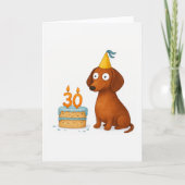 Carte d'anniversaire 30 ans Chien Drôle (Devant)