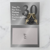 Carte d'anniversaire 30 ans de golf personnalisée  (Intérieur)
