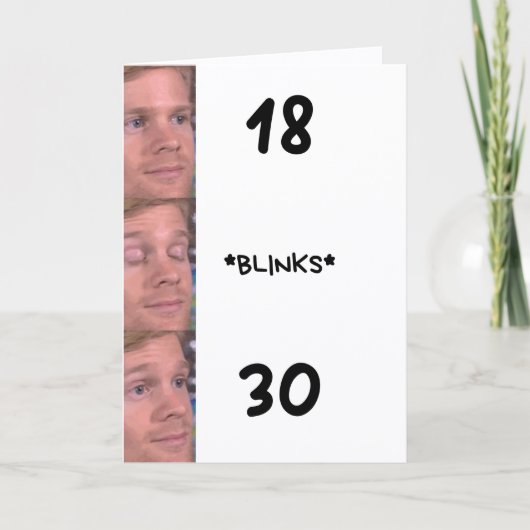 Carte d'anniversaire 30 ans drôle Mème (Devant)