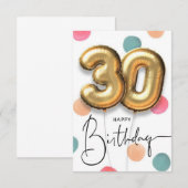 carte d'anniversaire 30 ans petit ami (Devant / Derrière)
