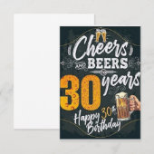 carte d'anniversaire 30 ans petit ami (Devant / Derrière)
