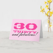 Carte d'anniversaire 30 ans pour femmes | 30 ans e (Fleur jaune)