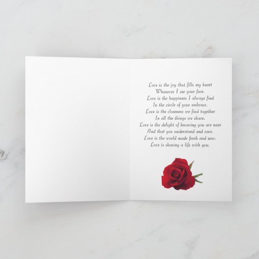 Carte d'anniversaire 30 ans pour mari avec une ros (Intérieur)