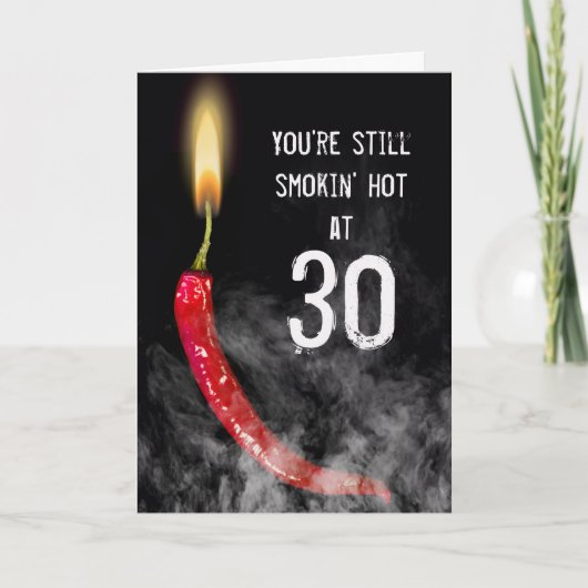 Carte d'anniversaire 30 ans Red Hot Pepper (Devant)
