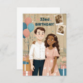 carte d'anniversaire 33 ans (Devant / Derrière)