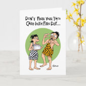 Carte d'anniversaire 34e rassurant (Fleur jaune)