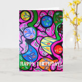 Carte d'anniversaire 35 (Fleur jaune)