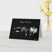 Carte d'anniversaire 370Z pour voiture de campagne (Fleur jaune)