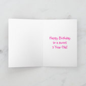 Carte d'anniversaire 3 ans Petite Princesse (Intérieur)