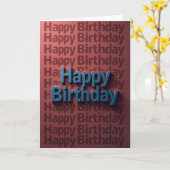 Carte d'anniversaire 3D bleue (Fleur jaune)