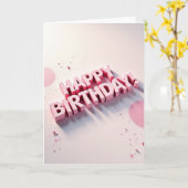 Carte d'anniversaire 3D joyeuse (Fleur jaune)