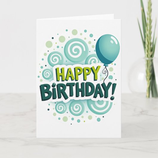 Carte d'anniversaire 3D Joyeuse (Devant)
