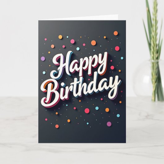 Carte d'anniversaire 3D multicouche (Devant)