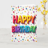 Carte d'anniversaire 3D vibrante (Fleur jaune)
