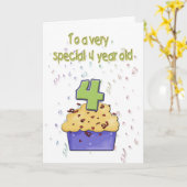 Carte d'anniversaire 4 (Fleur jaune)