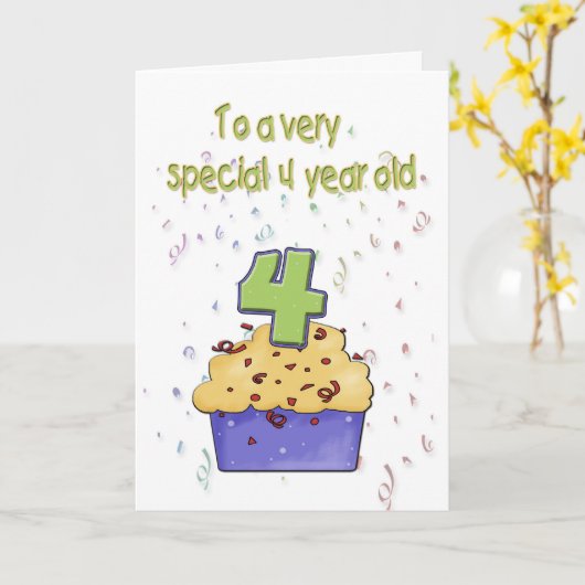 Carte d'anniversaire 4 (Fleur jaune)