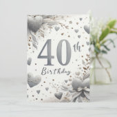 Carte d'anniversaire 40 ans (Debout devant)