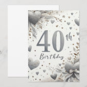 Carte d'anniversaire 40 ans (Devant / Derrière)