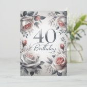 Carte d'anniversaire 40 ans (Debout devant)