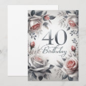 Carte d'anniversaire 40 ans (Devant / Derrière)