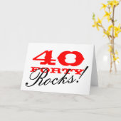 Carte d'anniversaire 40 ans | 40 déchire ! (Fleur jaune)