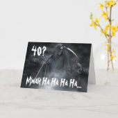 Carte d'anniversaire 40e. (Fleur jaune)
