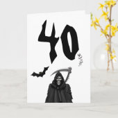 Carte d'anniversaire : 40ème. Carte d'anniversaire (Fleur jaune)