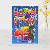 Carte d'anniversaire 45e, Joyeux anniversaire (Fleur jaune)