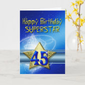 Carte d'anniversaire 45e pour Superstar (Fleur jaune)