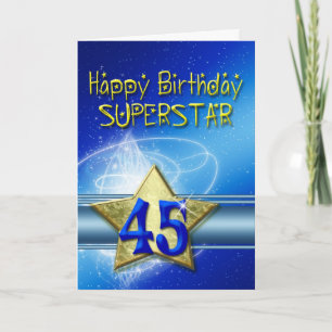 Carte d'anniversaire 45e pour Superstar