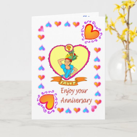 Carte d'anniversaire - 4ème fruit (Fleur jaune)