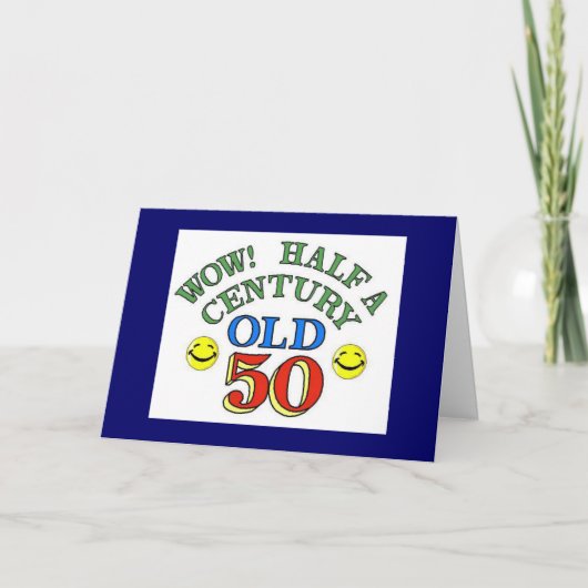 Carte d'anniversaire 50 ans (Devant)
