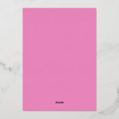 Carte d'anniversaire 50 ans écriture moderne rose (Verso)