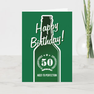 Carte d'anniversaire 50 ans pour hommes Vieilli