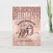 Carte d'anniversaire 50e Rose Gold (Devant)