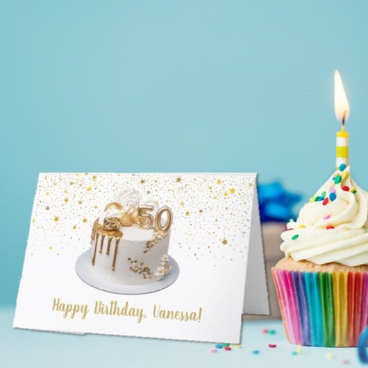 Carte d'anniversaire 50e sur mesure