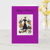 Carte d'anniversaire 55 bidon (Fleur jaune)