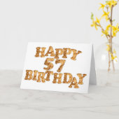Carte d'anniversaire 57e pour un amoureux des cook (Fleur jaune)